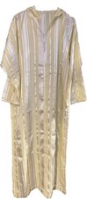 Striped Cotton Hooded Djellaba: Moroccan Men's Clothing