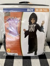 Skeleton M 8-10 Boys Robe Outfit Costume