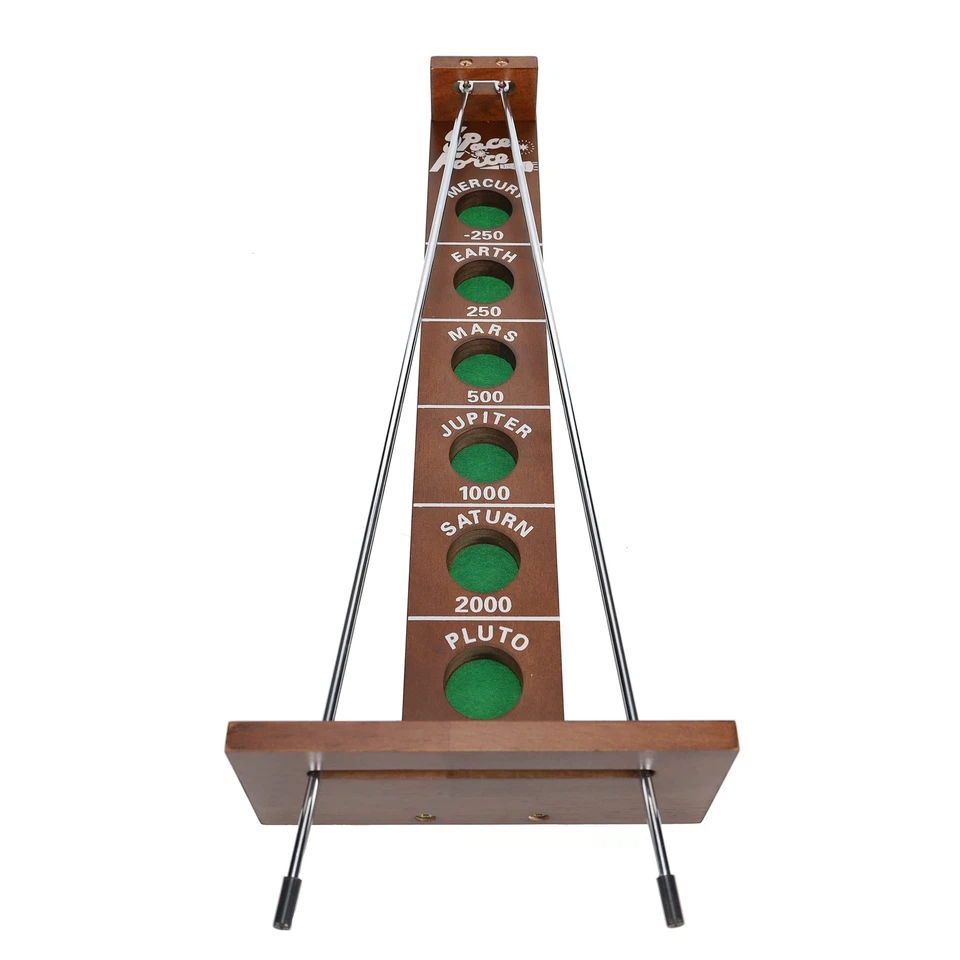 WE Games Shoot The Moon, Juego de Nostalgia Años 40, Madera Maciza, Mancha de Nogal, 17.5 Foto 2 de 4