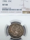 1906 P  BARBER QUARTER   NGC XF40