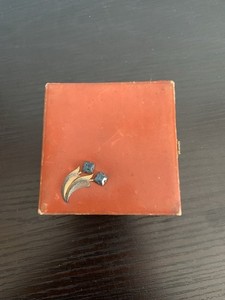 Vintage Leda Powder Leather Compact With Flower Accents