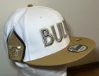 New Era 9Fifty Chicago Bulls NBA City Edition White & Tan/Gold Snapback Hat