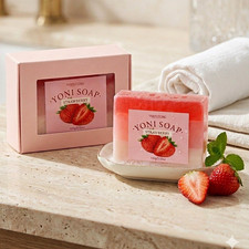 Strawberry Yoni Soap Bar Feminine Wash Organic Sensitive Skin Natural pH Balance