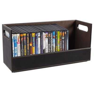 DVD Storage Box, Movie Shelf Organizer for Blu-Ray, Video Game Cases, CDs,
