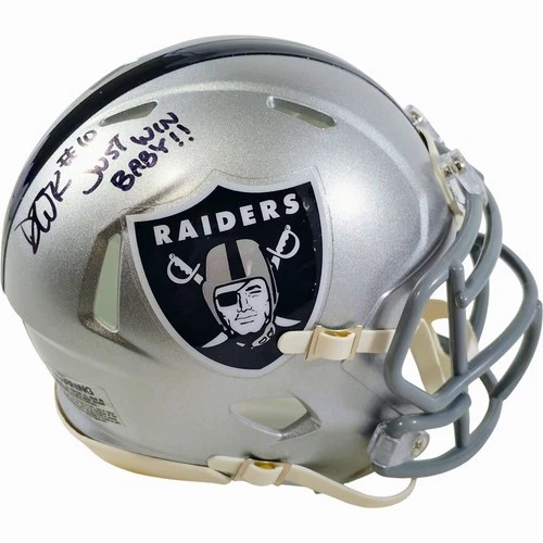 Donte Thornton Jr Signed Las Vegas Raiders Riddell Speed Mini Helmet Proof COA