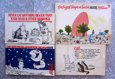 B Kliban Cat Book Lot Biggest Tongue In Tunsia Two Guys Fooling With The Moon