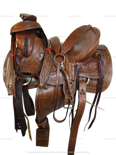WESTERN SATTEL WADESEIL RANCH GABEL WERKLEDER HOLZBAUM 15 16 17 18 GEBRAUCHT - Bild 2 von 9