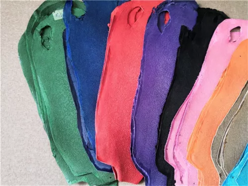 1PCS Real Polished Stingray Shagreen Fish Skin Leather Hide Pelt Various colors - Picture 4 of 36