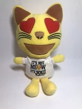 Emoji Pals It's Not Meow It's You Plush Stuffed Animal Pillow Toy Cat Heart Eyes
