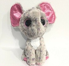 TY Beanie Boos Specks the Elephant Plush 6" Stuffed Toy w/ Pink Glitter Eyes VGC