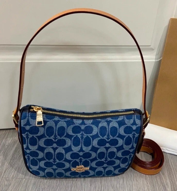 COACH Kailey Shoulder Bag In Signature Denim Denim/Natural CY701