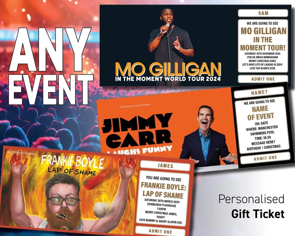 Personalised Birthday Theatre Ticket Event Ticket Show Concert Surprise Voucher - Image 3 of 4