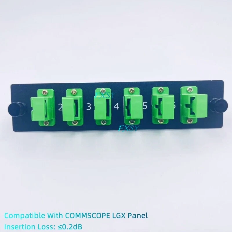 Fiber Optic Adapter Pack Singlemode 6 Simplex Ports SC/UPC Blue SC/APC Green - Image 2 of 4