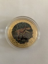 The Tyranosaurus Rex Gold Plated Coin $1 2014