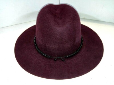 Goorin Love Song Brim Fedora WOOL Hat *MAROON* SZ MED | eBay