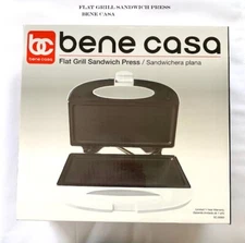 Flat Grill Sandwich Press/ Sandwichera Plana BENE CASA