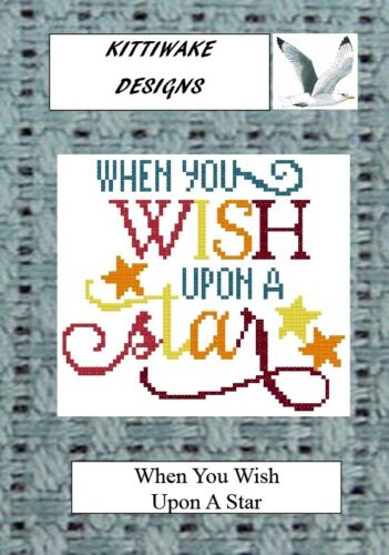 When You Wish Upon A Star Cross Stitch Kit by Kittiwake Beginner Kit - Afbeelding 1 van 1