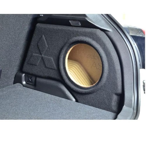 MITSUBISHI ASX SUBWOOFER BOX, NEW ENCLOSURE WITH LOGO, SUBWOOFERS
