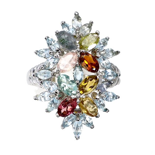 925 Sterling Silver Oval Tourmaline 5x3mm Tanzanite Ring Size 7.5 | eBay