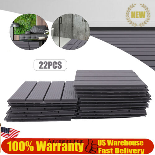 Plastic Composite Patio Deck Tiles 12??x12?? Interlocking Decking Tiles