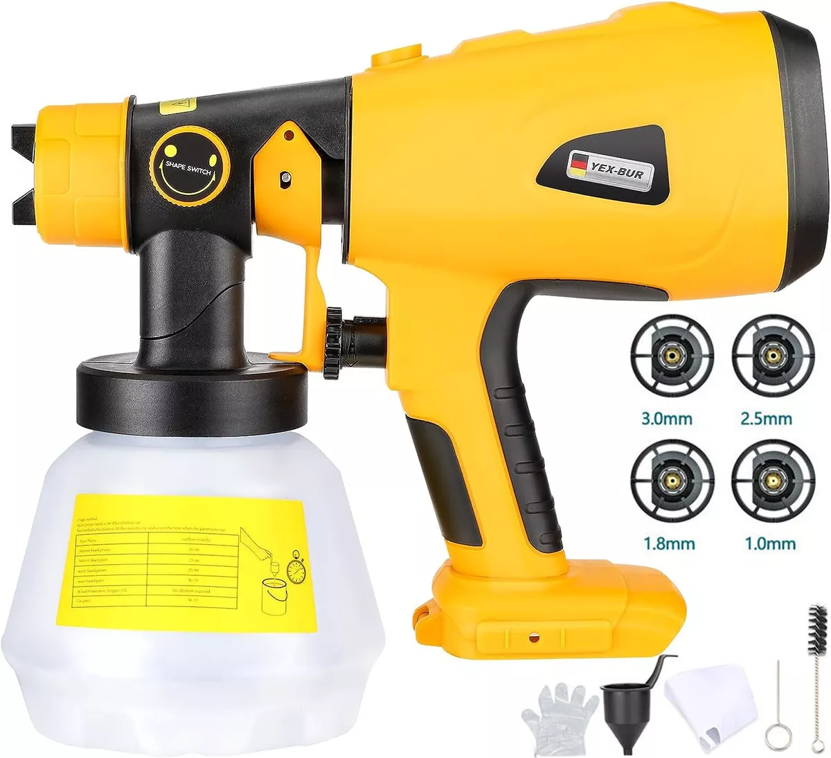 Cordless Paint Sprayer Compatible with Dewalt 20V Battery Handheld