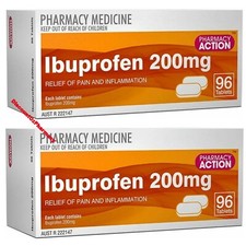 2x Ibuprofen 200mg 192 tablets total (Pharmacy Action Quality Generic Alternate)