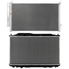 Aluminum Radiator & AC Condenser Cooling Kit For 2006-11 Honda Civic 1.8L SOHC