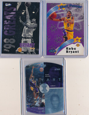 KOBE BRYANT Lot 3 SPs & 2 Figures SLU  Fleer Star Power, Gold Medallion, SPx 5pc