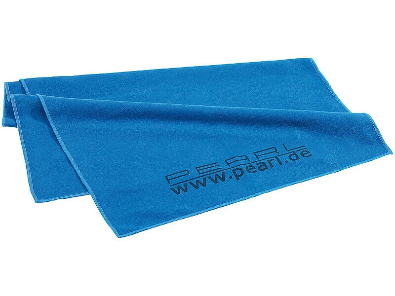 Serviette de bain microfibre - 80 x 40 cm - Bleu - Pearl - Photo 2/4