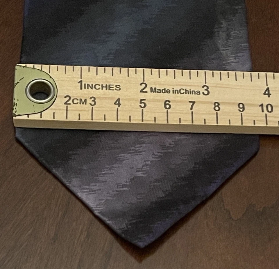 Corbata Fratelli azul púrpura hecha a mano 100 % seda para hombre hecha en Italia Foto 4 de 4