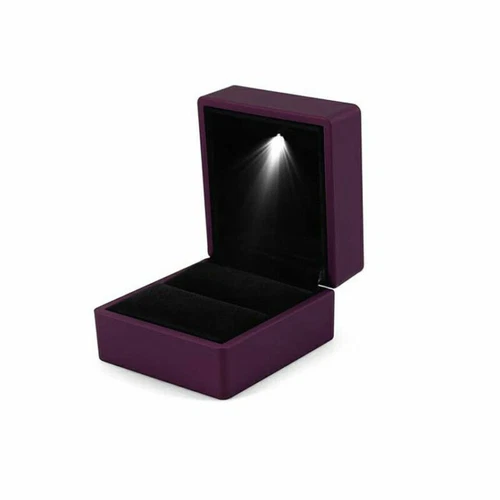 2 Stück Heiß Schmuckkästchen LED Ring Box Verlobung und Hochzeit Geschenkbox für Damen Neu - Bild 9 von 15