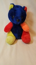 Teddy Bear Multicolored Vintage Royal Plush Toys Colorful 9" Tall