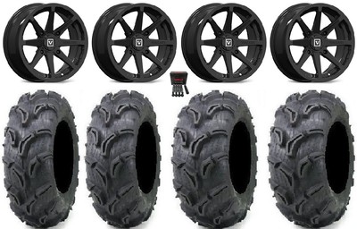 Valor V01 14'' Wheels Black 26'' Zilla Tires Suzuki KingQuad