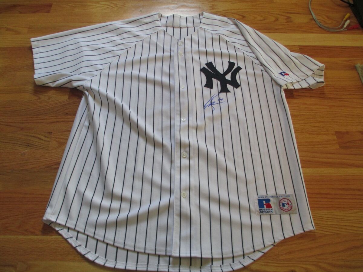 Russell Athletic CURTIS GRANDERSON signed NEW YORK YANKEES (XL