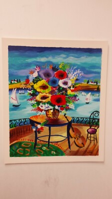 '' Beautiful Vase ''  Serigraph by  Shlomo Alter .   S/N