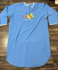VTG Disney Winnie the Pooh Blue Long Sleeve Night Gown "Happy Holidays Friend"OS