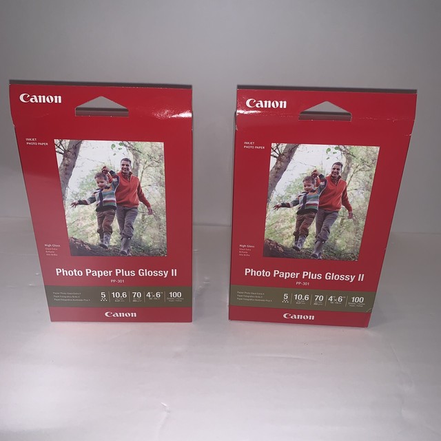 Canon PP301 4x6'' Photo Paper Plus Glossy II (2 Pack, 200 Sheets