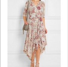 Zimmermann eyelet embroidery lace EPOQUE FLORAL BRODERIE Wrap dress fit S or M