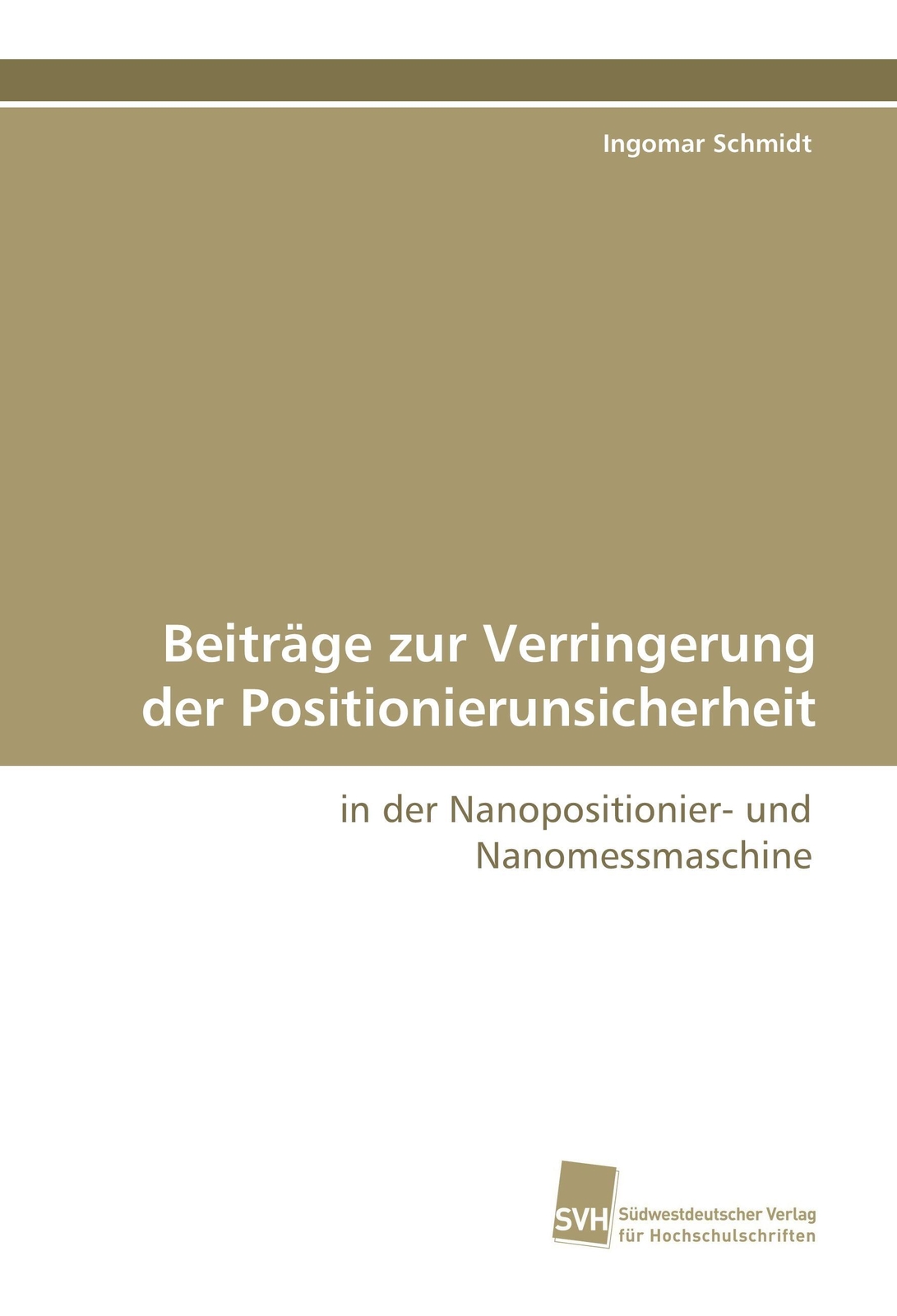 Thumbnail - Ingomar Schmidt | Beiträge Zur Verringerung Der