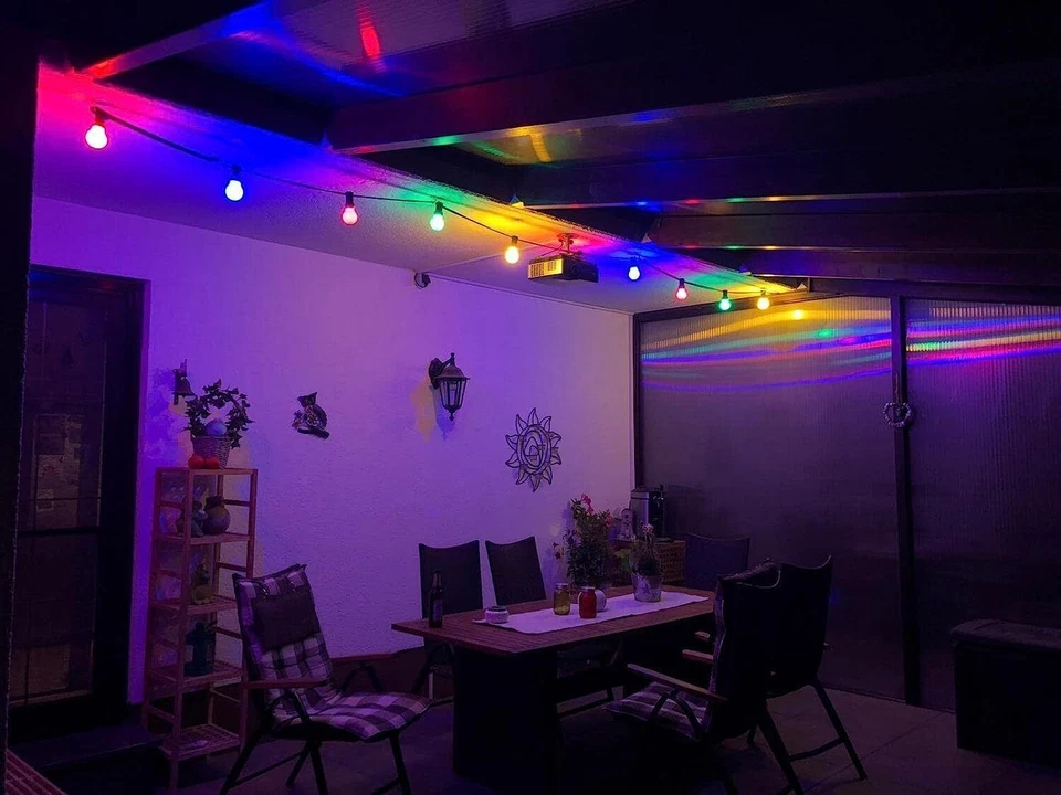 E27 LED 5W Coloured Light Bulbs A60 For Festoon Party Lights Outdoor Lamp Xmas - Image 4 of 4