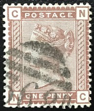 GB QV 1880 1d Venetian Red NC SG166 Good Used