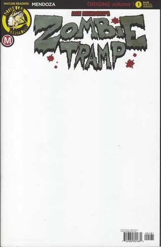 Zombie Tramp Origins #1 Blank Sketch Variant Dan Mendoza NM - 第 1/1 張圖片