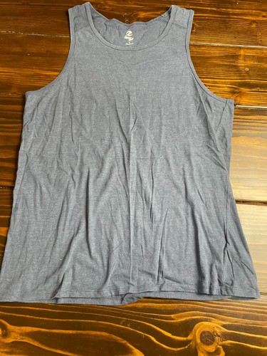 Energy Zone Tank Top Men's Size Large Blue Heather Sleeveless Shirt Round Neck - Picture 1 of 6