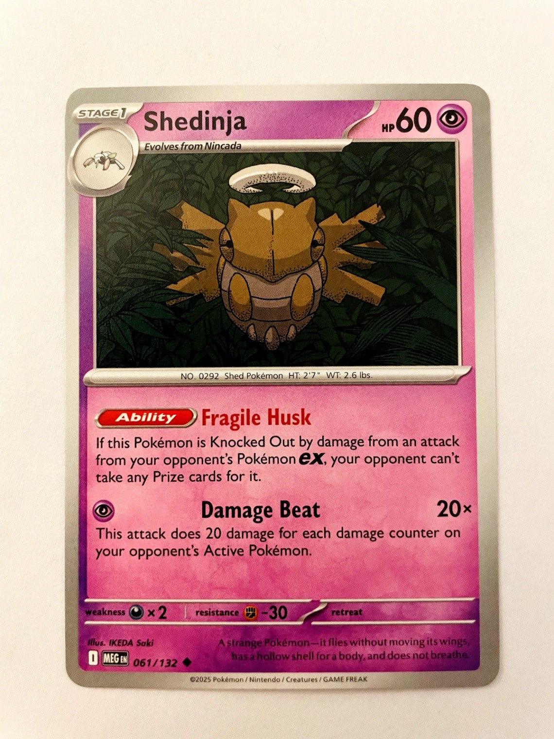 Shedinja Uncommon ME01: Mega Evolution 061/132 Normal NM