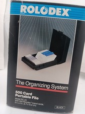 Vintage 1990 Rolodex RC24 BLK Mobile Executive Portable File with 500 Cards