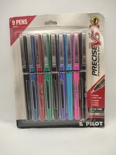 9 PILOT Precise V5 Premium Rolling Ball Pens Xtra Fine 0.5mm Point Asst. Colors