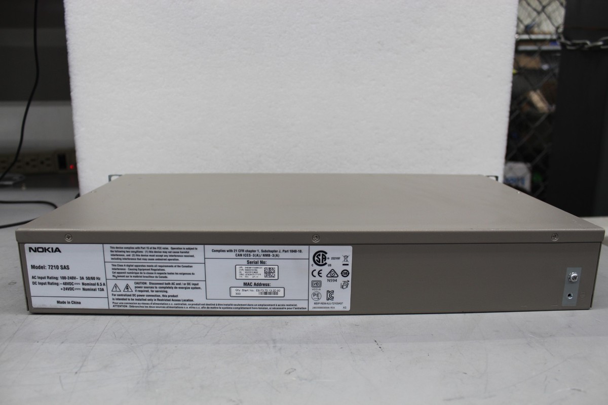 Nokia 7210 SAS-T 12-SFP 10-TX 4-XFP ETR Service Access Switch