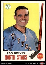 1969 Topps #122 Leo Boivin North Stars HOF 6 - EX/MT