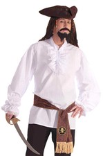 Brand New Renaissance or Pirate Ruffled Shirt Adult Costume