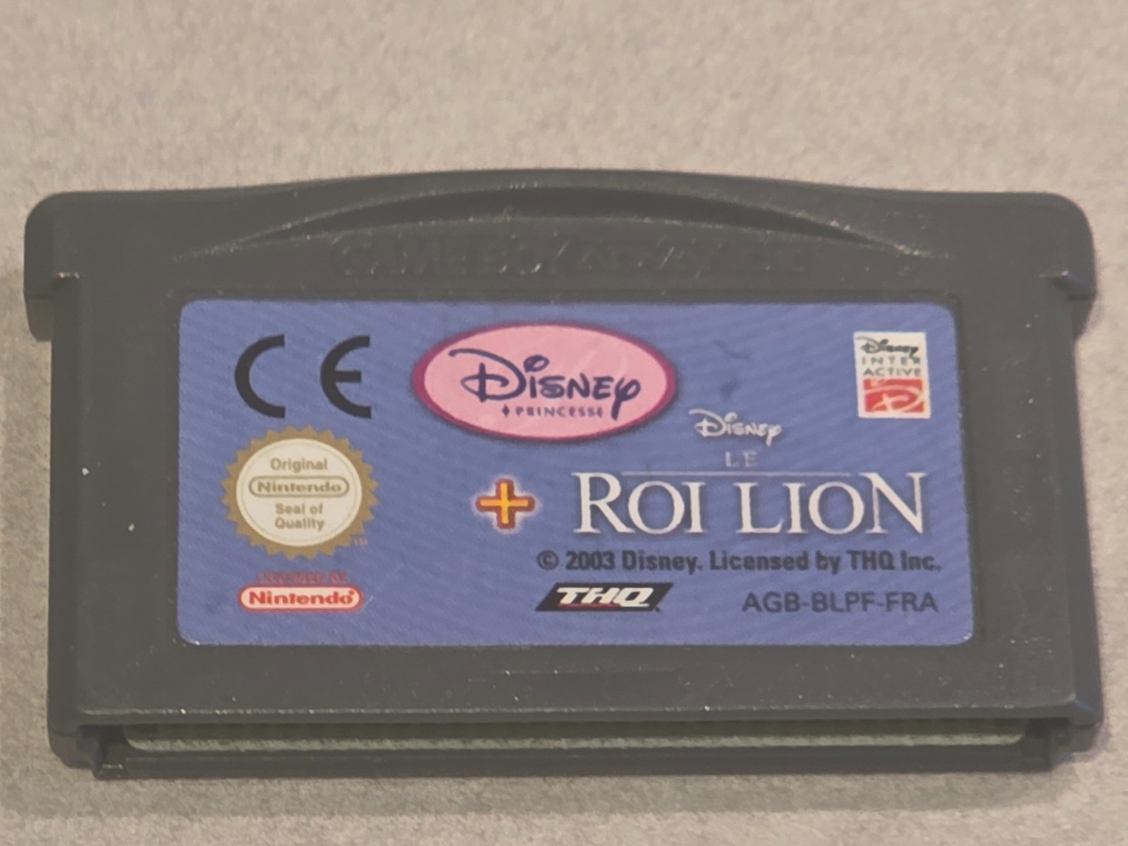 2 GAMES DISNEY PRINCESSE + LE ROI LION NINTENDO GAMEBOY GAME BOY ADVANCE GBA